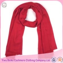 China Lieferant Angebot Großhandel Ebene gefärbt roter Farbe Schal
